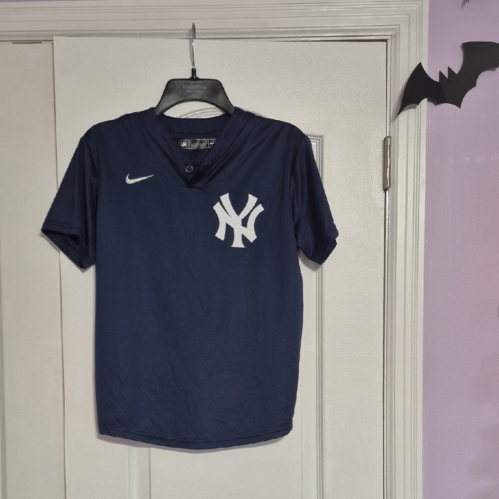 NIKE | MLB New York Yankees Navy Kids Short-Sleeve Jersey Top